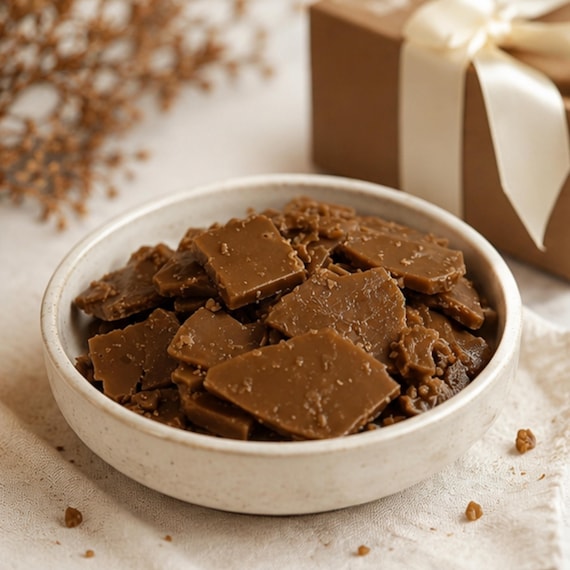 Old Fashioned English Butter Toffee Candy, Crunchy Caramelized Gourmet Sweets, Handmade Nostalgic Gift