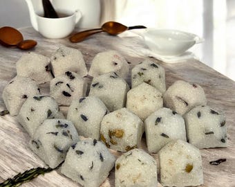 Herb Infused Gourmet Sugar Cubes: Tea & Coffee Sweetener
