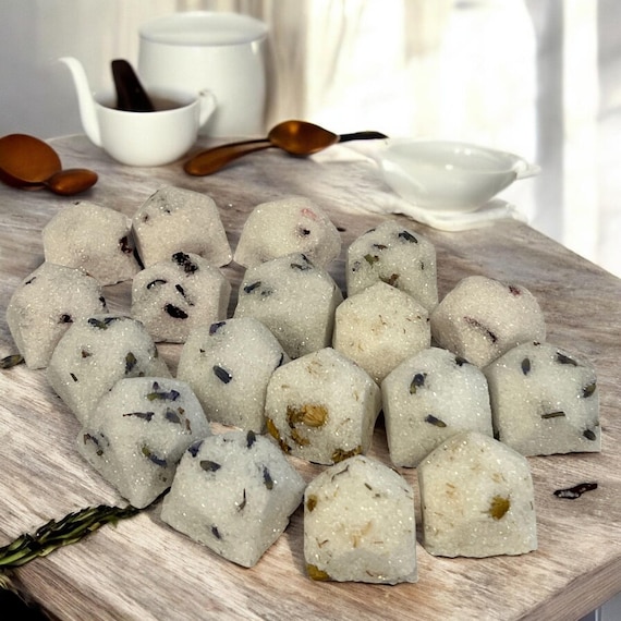 Herb Infused Gourmet Sugar Cubes: Tea & Coffee Sweetener