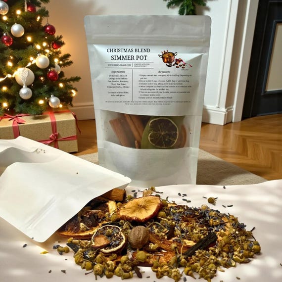 Magical Holiday Simmer Pot Blend, Botanical Aromatherapy Stovetop Potpourri