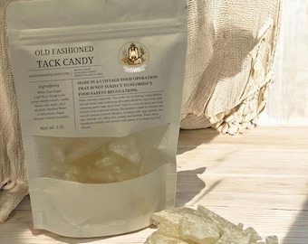 Old Fashioned Hard Tack Candy, Nostalgic Broken Glass Rock Candy, Handmade Vintage Gift