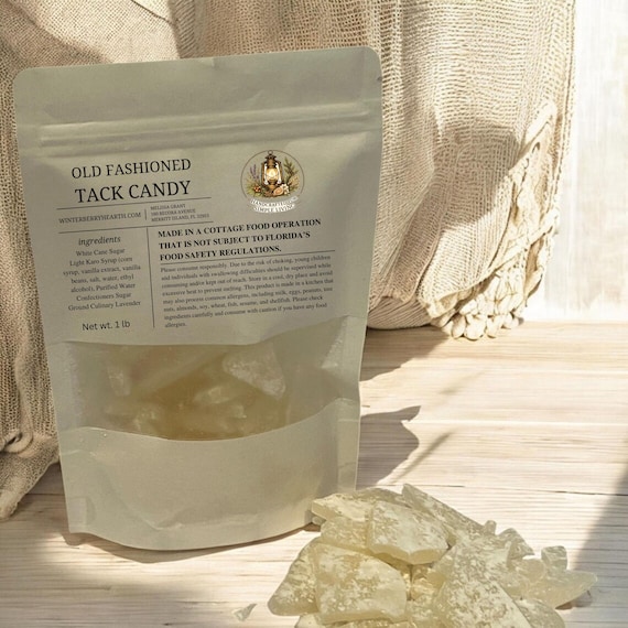 Old Fashioned Hard Tack Candy, Nostalgic Broken Glass Rock Candy, Handmade Vintage Gift