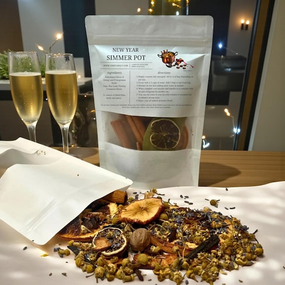 New Year Simmer Pot Blend, Fresh Start Home Scent, Natural Stove Top Potpourri