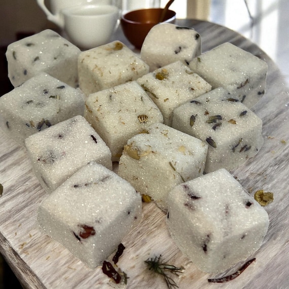 Herbal Infused Gourmet Sugar Cubes: Tea & Coffee Sweetener