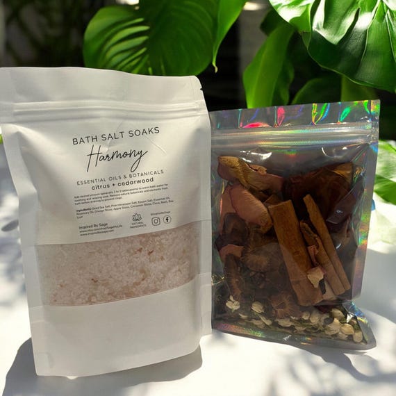 Harmony Bath Salt Soak, Herbal Infused Bath Tea, Relaxation, Balance, Aromatherapy for Emotional and Mental Harmony, Peaceful Bath Ritual