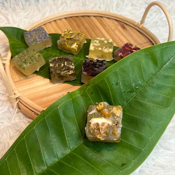 Chamomile Herbal Tea Bombs, Floral Tea Sugar Candy Cubes Beverage Sweetener