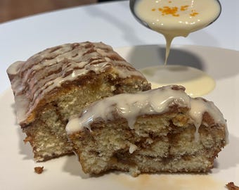 Orange Glazed Cinnamon Roll Bread: Old Fashioned Breakfast Loaf