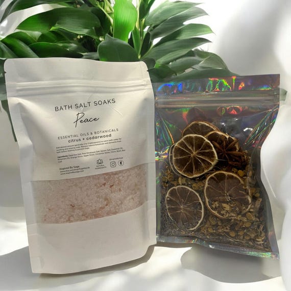 Peace Bath Salt Soak, Herbal Bath Tea, Botanical Bath Treatment, Stress Relief, Relaxation Ritual, Aromatherapy for Tranquility and Calmness