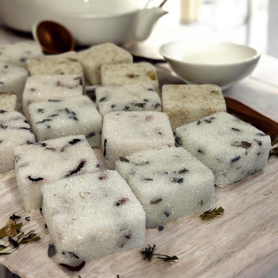 Herbal Infused Sugar Cubes: Gourmet Coffee & Tea Sweetener