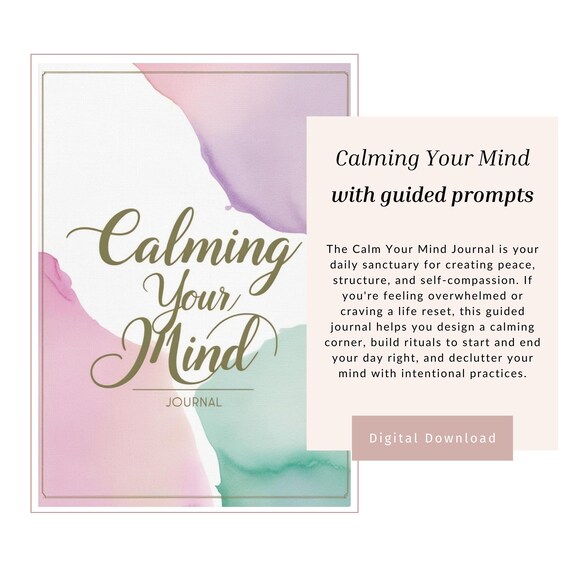 Calm Your Mind Journal: Daily Routine Planner (Digital Download)