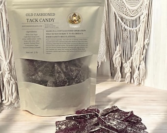Purple Hard Tack Candy 1lb, Old Fashioned Nostalgic Treat, Rock Candy Broken Glass