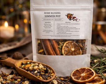 Home Blessing Simmer Pot, Housewarming Ritual, Botanical Stovetop Potpourri