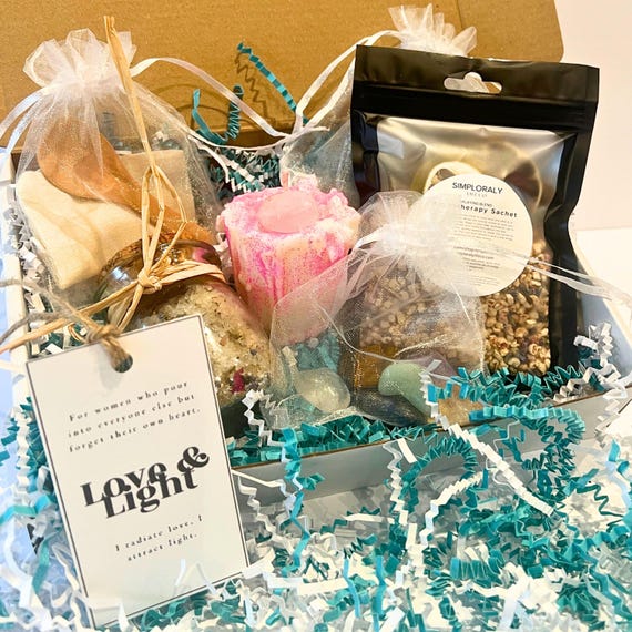 Intention Ritual Kit, Slow Living Spiritual Crystal & Aromatherapy Box, Soul Support Gifts for Women