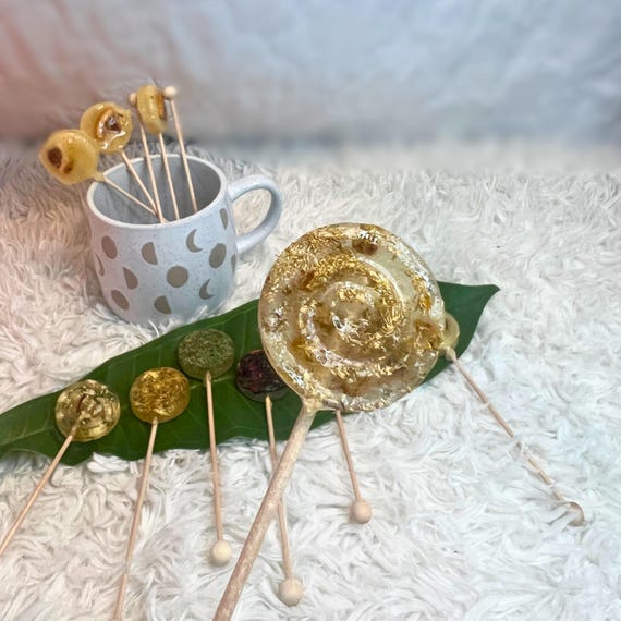 Chamomile Herbal Tea Lollipops Relaxing Tea Stirrer Candy Natural Sweetener