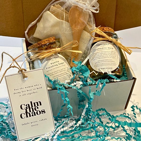 Slow Living Tea Ritual Box, Vanilla Sugar, Herbal Blend Comfort Gift