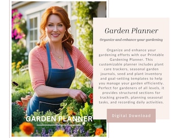 Agenda da giardino stampabile: inventario dei semi, registro delle piante (PDF A4), diario di giardinaggio.