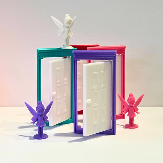 Personalized Kids Fairy Door Set: Tooth Fairy Garden Miniatures and Fairies Magical Gift