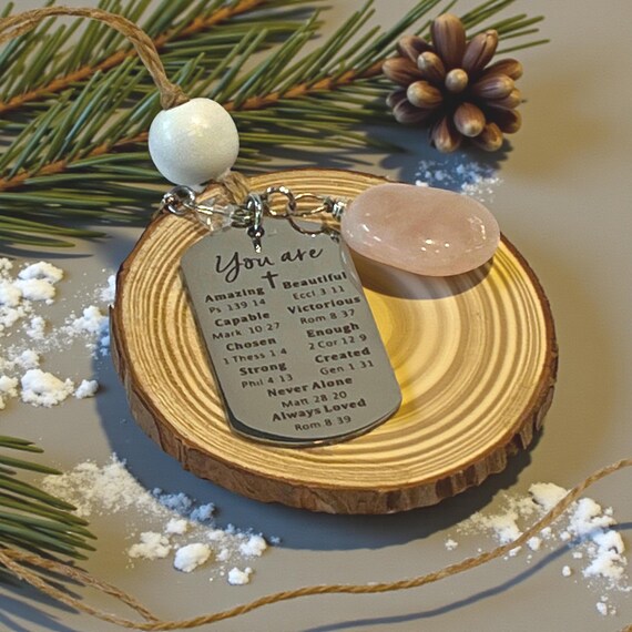 You Are Loved Scripture Ornament, Faith Gift, Encouragement Decor