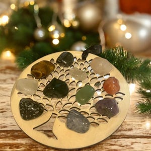 Crystal Tree of Life Ornament: Boho Suncatcher, Chakra Healing Art