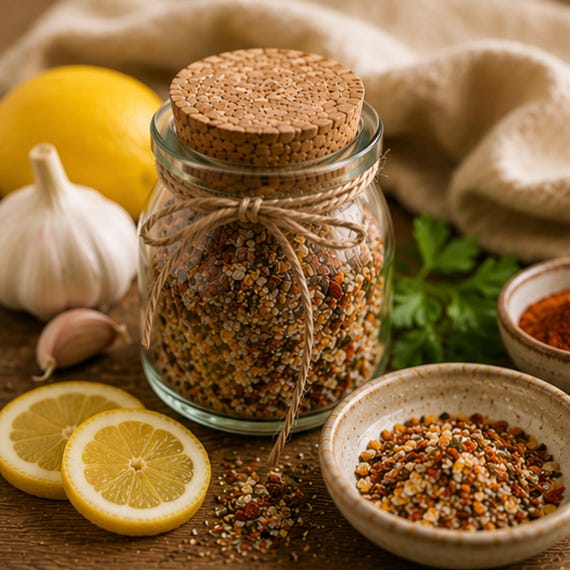 Smoked Citrus Pepper Salt, Steak Seasoning, Seafood Dry Marinade, Vegetable Topping, Gourmet Kitchen Gift
