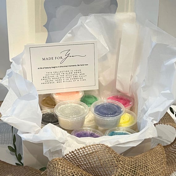 Spiritual Gift Box with Crystal Wax Melt, Energy Cleansing Kit, Uplifting Aromatherapy Set, Infused Crystal Candle Tart, Intentional Living