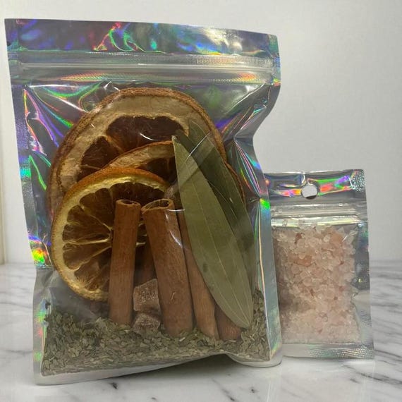 Abundance Simmer Pot Kit, Stovetop Simmering Potpourri, Natural Home Air Freshener, Gift Basket Filler, Burn Pack, Fragrant Cauldron Incense