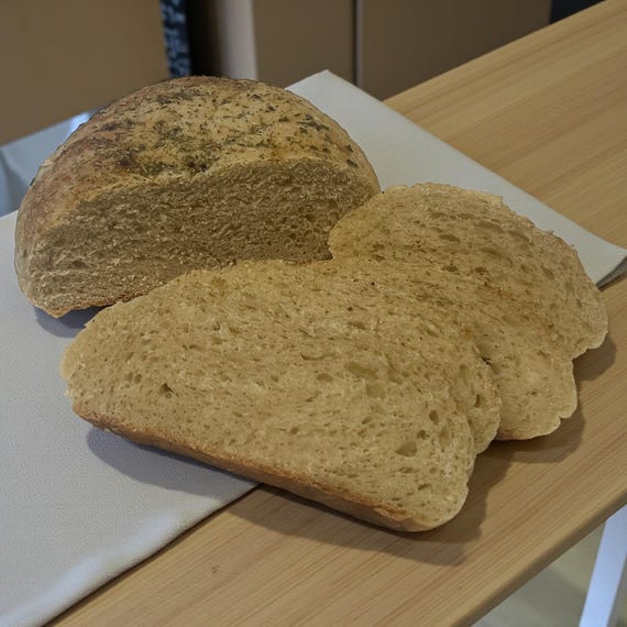 Italian Herb Artisan Bread, Savory Round Loaf