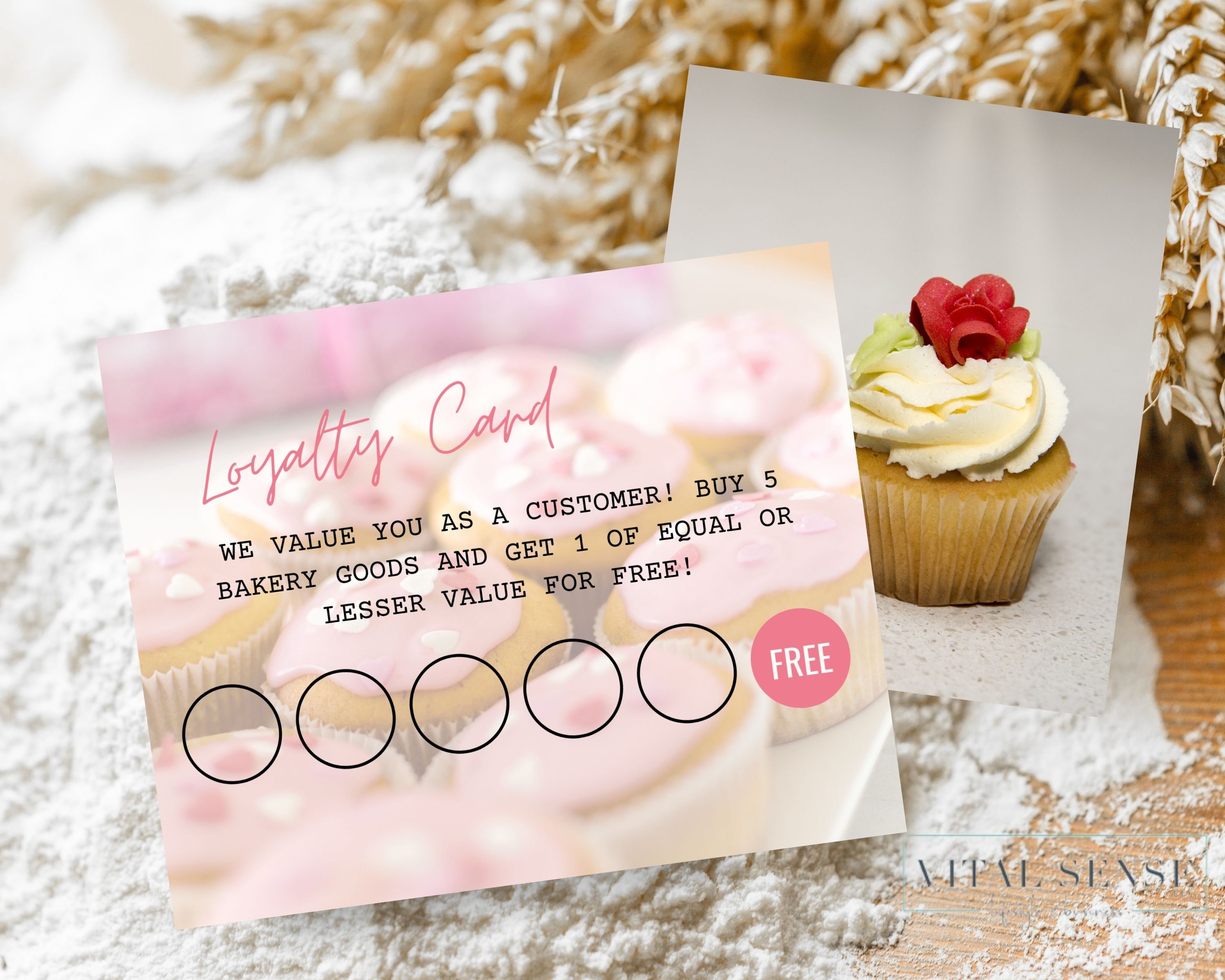 Bakery Business Customer Appreciation Loyalty Card, Customer Punch