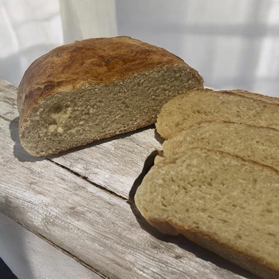 Plain Artisan Bread Loaf, Homemade Rustic Round