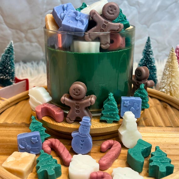 Holiday Scented Soy Wax Melts, Fall and Christmas Shaped Candle Tarts