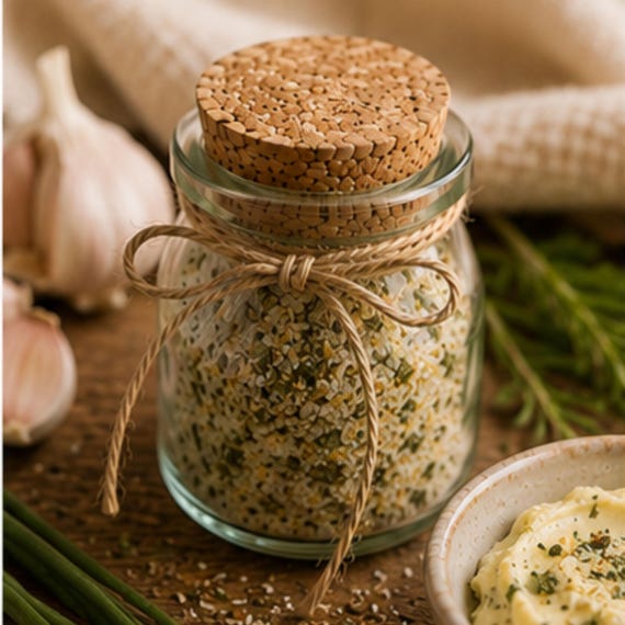 Garlic Herb Butter Blend, Roasted Garlic Seasoning, Bread Dip Mix, Gourmet Food Gift