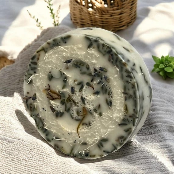 Lavender Goat Milk Loofah Soap: Calming Herbal Exfoliation