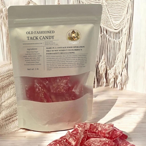 Old Fashioned Red Hard Tack Candy, Nostalgic Homemade Treat, Broken Glass Candy