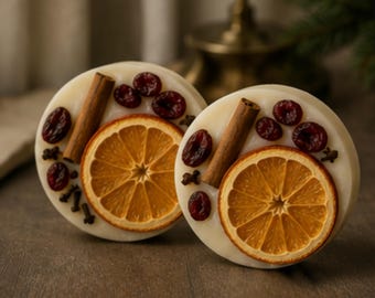 Cranberry Orange Hearth Wax Melt, Wickless Candle, Lamp Warmer Tart, Citrus Spice Aroma