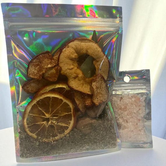 Calming Simmer Pot Pouch Kit, Herbal Cauldron Incense, Kitchen Conjure, Stovetop Potpourri, Gift Basket Filler, Burn Packs, Home Fragrance