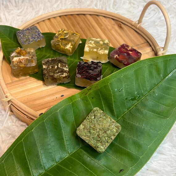 Mint Herbal Tea Bombs, Floral Tea Sugar Candy Cubes Beverage Sweetener