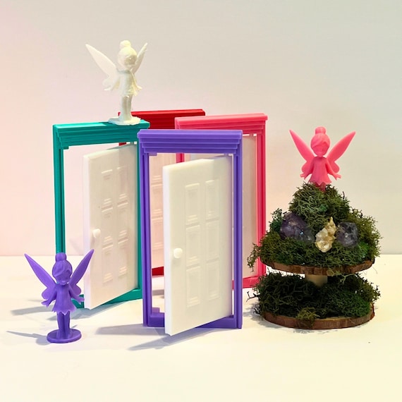 Personalized Fairy Door & Crystal Topiary Set: Whimsical Home or Spiritual Decor