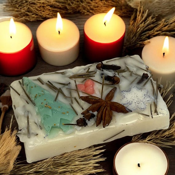 Star Anise Christmas Herb Infused Soy Wax Melt Breakaway Bar, Holiday Scented Wax, Aromatherapy Christmas Fragrance, Herb Infused Tart Melt