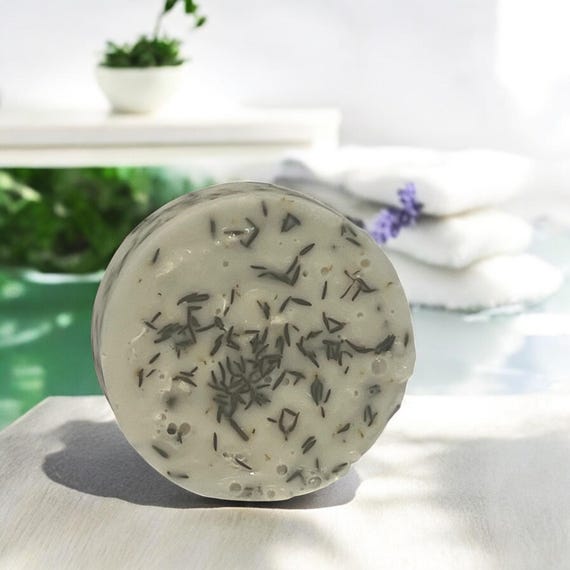 Rosemary Herb Infused Goat's Milk Loofah Soap, Exfoliating Bar Soap, Hydrating Herbal Skincare, Handmade Soap, Spa Gift, Self Care Ritual