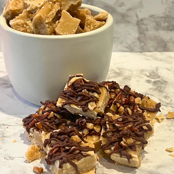 Brown Sugar Candy: Pecan Chocolate Almond Bark - Buttery Fudge