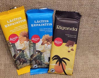 Milk chocolate , best sweets, Latvian LAIMA candy, exotic snack, unique gift