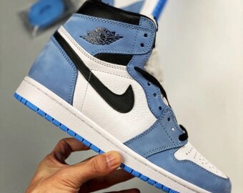 Blue Air Jordan Etsy