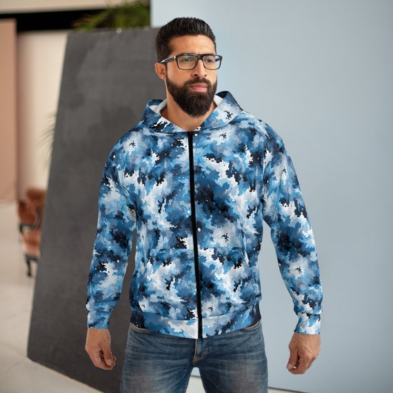 【binary01】[Unisex] Rombie Hooded Field Jumper ★4color Digital Winter Woodland Camo Pattern 1 Unisex Zip Hoodie - Etsy