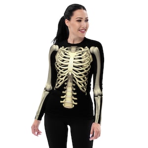 Women&#39;s Skeleton Rash Guard