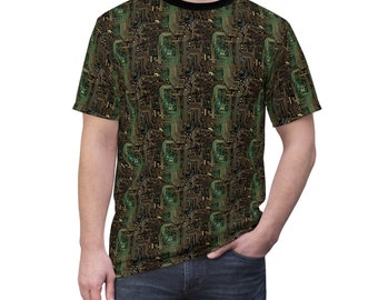 Circuit Board Pattern 1 Unisex Cut & Sew Tee