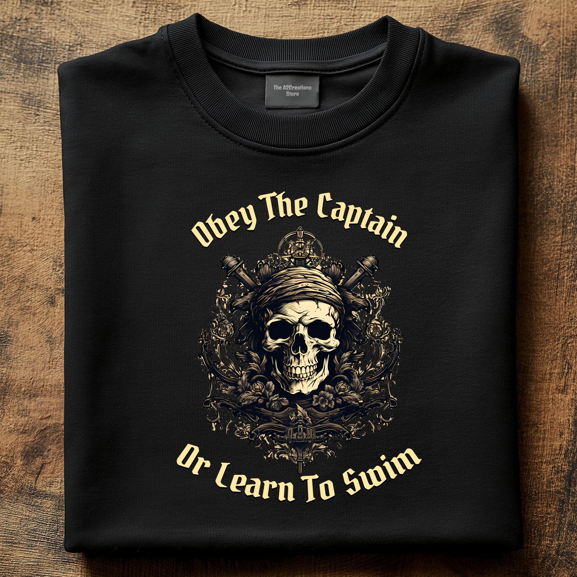 Funny Pirate Obey The Captain T-Shirt Funny Pirate Obey The Captain T-Shirt