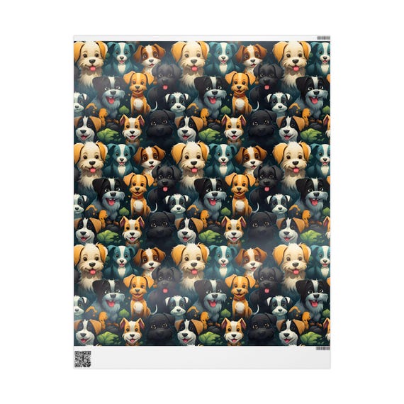 Carta Regalo Per Cani: 5 Fogli Con Simpatici Cuccioli + Etichette Incluse! Confezione Regalo Originale Per Amanti Degli Animali - 6
