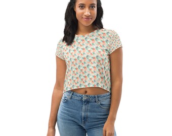 Geometric Pattern Crop Tee