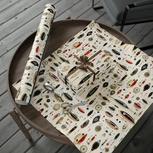 Fishing Lure Pattern Wrapping Paper