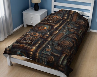 Dieselpunk Velveteen Plush Blanket